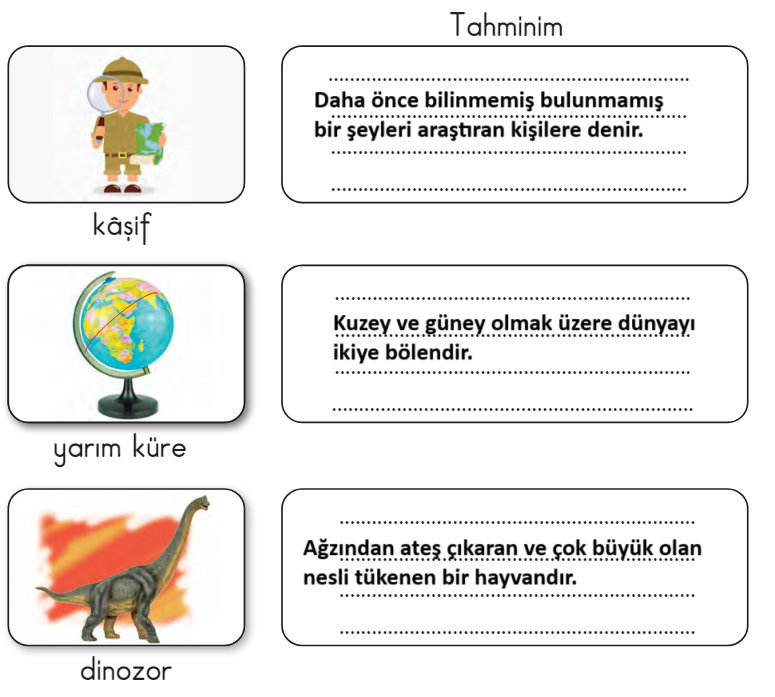 2. Sınıf Türkçe Ders Kitabı 107-109-110-111-112. Sayfa Cevapları MEB Yayınları