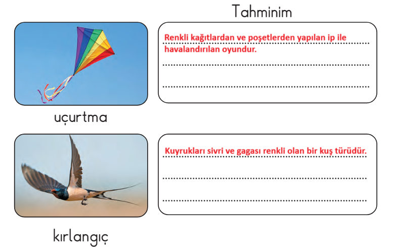 2. Sınıf Türkçe Ders Kitabı 33-34-35-36-37. Sayfa Cevapları MEB Yayınları