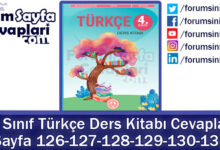 4. Sınıf Türkçe Ders Kitabı 126-127-128-129-130-131. Sayfa Cevapları MEB Yayınları