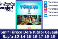 7. Sınıf Türkçe Ders Kitabı 12-14-15-16-17-18-19. Sayfa Cevapları MEB Yayınları